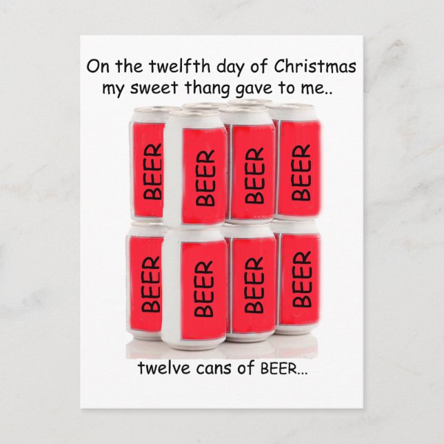 Postal Festiva Navidades de Redneck en el 12º día (Anverso)