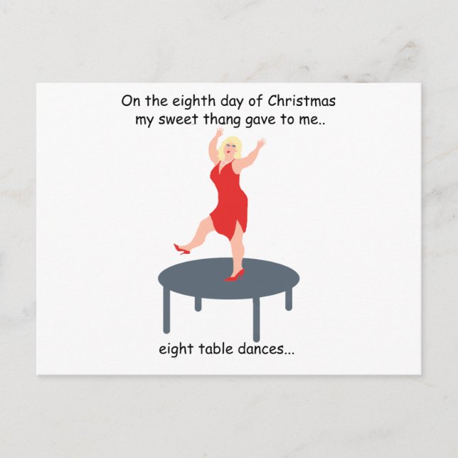 Postal Festiva Navidades de Redneck en el octavo día (Anverso)