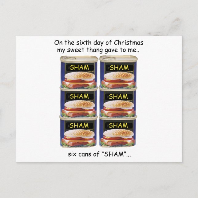 Postal Festiva Navidades de Redneck en el sexto día (Anverso)