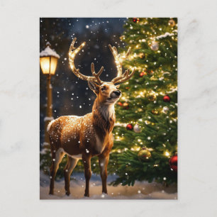 Postal Festiva Navidades de renos