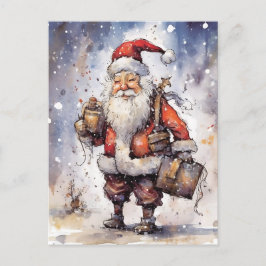 Postal Festiva Navidades de Retro Santa