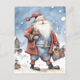 Postal Festiva Navidades de Retro Santa