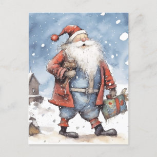 Postal Festiva Navidades de Retro Santa