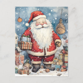 Postal Festiva Navidades de Retro Santa