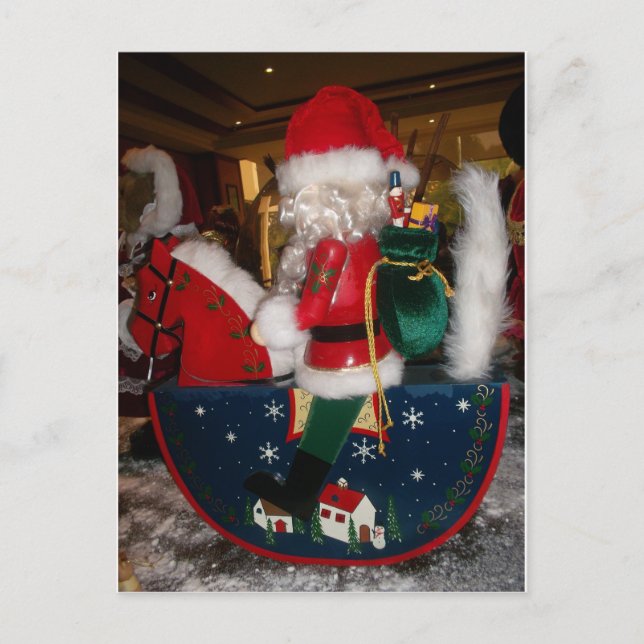 Postal Festiva Navidades de Santa Claus decorados Imprimir/Diseño (Anverso)