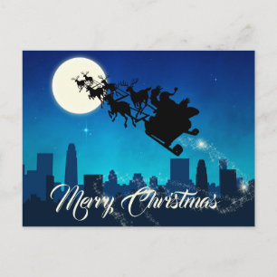 Postal Festiva Navidades de Santa Claus Sleigh