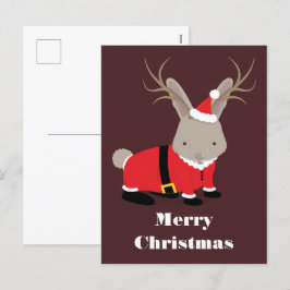 Postal Festiva Navidades de Santa Jackalope