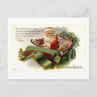 Postal Festiva Navidades de Santa y Sleigh añoran
