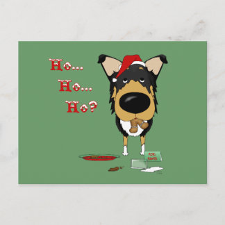 Postal Festiva Navidades de Smooth Collie