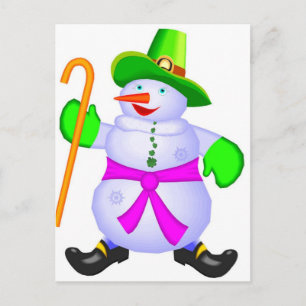 Postal Festiva Navidades de Snowman postales-irlandeses
