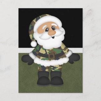 Postal Festiva Navidades de soldados militares personalizados San