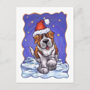 Postal Festiva Navidades de St. Bernard