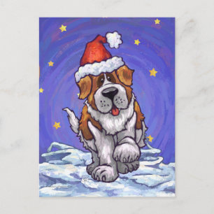 Postal Festiva Navidades de St. Bernard