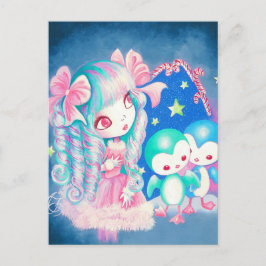 Postal Festiva Navidades de Sweet Penguin