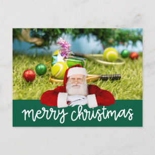 Postal Festiva Navidades de tenis con baile de tenis y adornos