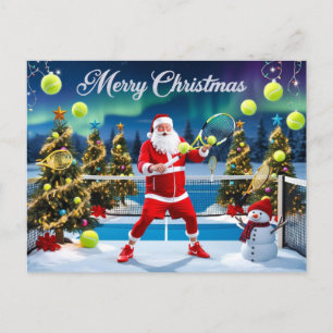 Postal Festiva Navidades de tenis Racquets festivos
