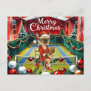 Postal Festiva Navidades de tenis temáticos para aficionados al g