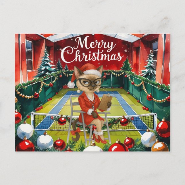 Postal Festiva Navidades de tenis temáticos para aficionados al g (Anverso)