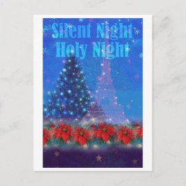 Postal Festiva Navidades de Twinkling Eiffel Tower Nocturne