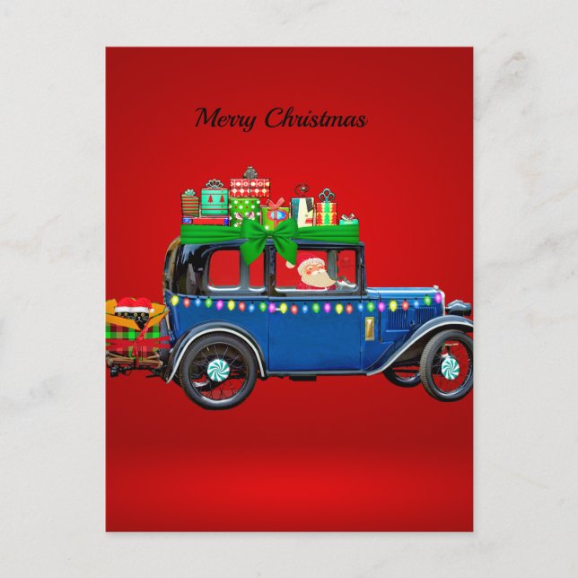 Postal Festiva Navidades de vacaciones (Anverso)