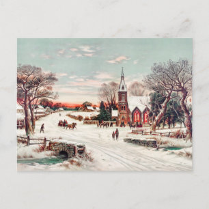 Postal Festiva Navidades de vacaciones de Hoover y su hijo pintan