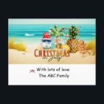 Postal Festiva Navidades de vacaciones de Santa Pineapple Beach<br><div class="desc">Navidades en julio con SANTA CLAUS en la playa Navidades de postales en julio o Navidades en verano o Navidades en invierno es una segunda celebración de Navidades realizada alrededor de la temporada de verano, principalmente durante julio. Es por eso que hay 'Navidades en julio', también conocido como Yulefest o...</div>