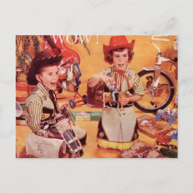 Postal Festiva Navidades De Vaquero (Anverso)