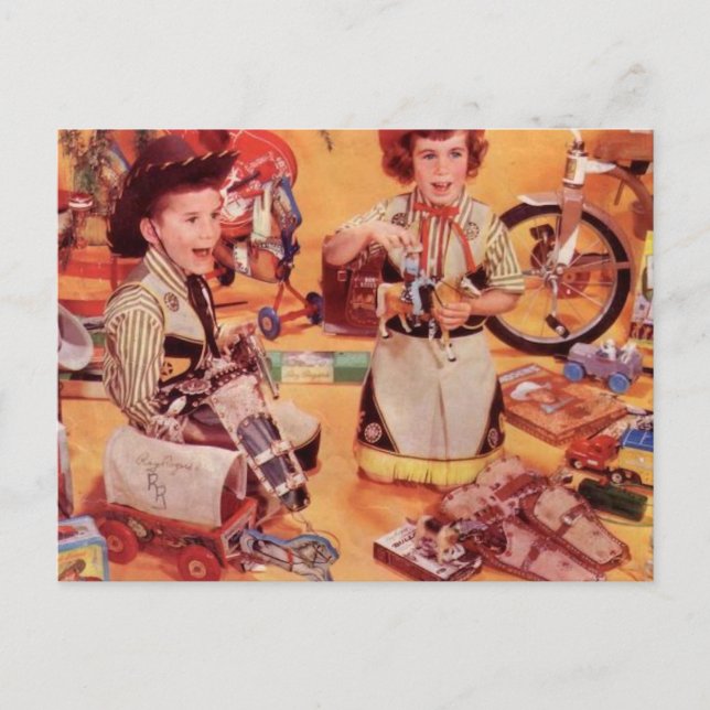 Postal Festiva Navidades De Vaquero (Anverso)