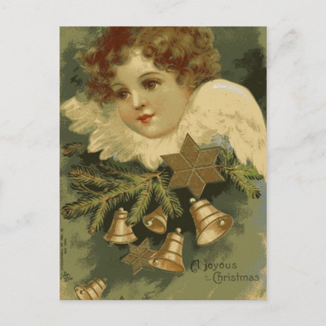 Postal Festiva Navidades de Victoria Angel Postcard (Anverso)