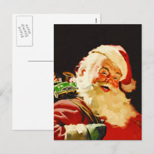 Postal Festiva Navidades de Vintage Santa Claus