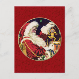 Postal Festiva Navidades de Vintage Santa Claus