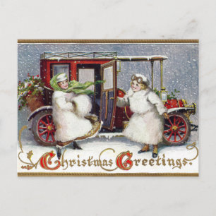 Postal Festiva Navidades de Vintage Victorian, c. 1912