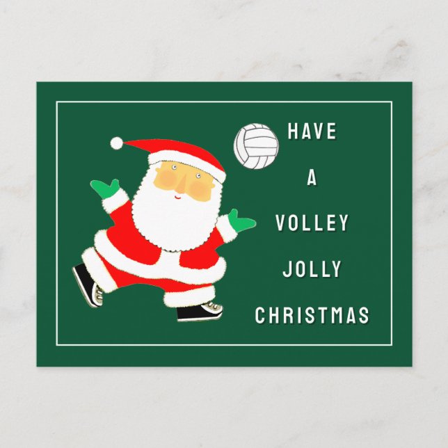 Postal Festiva Navidades de voleibol (Anverso)