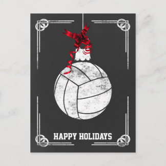 Postal Festiva navidades de voleibol de pizarra