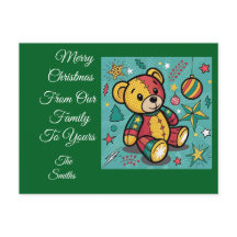 Navidades de Whimsical Patchwork Teddy Bear