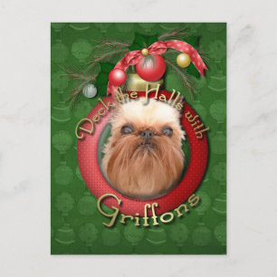 Postal Festiva Navidades - Deck the Halls - Griffons