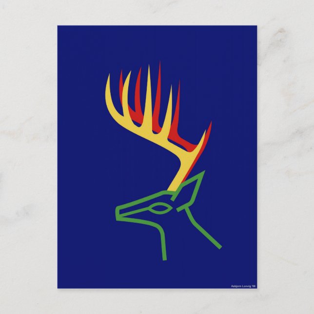 Postal Festiva Navidades Deer (Anverso)