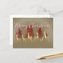 Postal Festiva Navidades Deer de Nieve