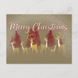 Postal Festiva Navidades Deer de Nieve