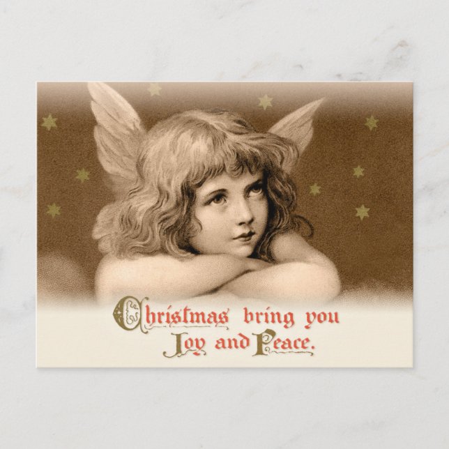 Postal Festiva Navidades del dulce ángel de niño de ensueño CC078 (Anverso)