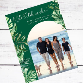 Postal Festiva Navidades del Festividad de Mele Kalikimaka Green