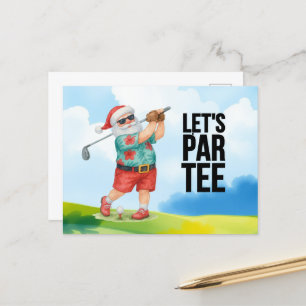 Postal Festiva Navidades del Golf Julio con Santa Claus Golfing