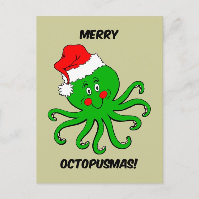 Postal Festiva Navidades del Octopus (Anverso)