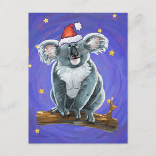 Postal Festiva Navidades del oso Koala