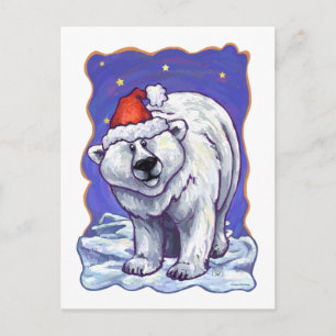 Postal Festiva Navidades del oso polar