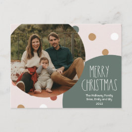 Postal Festiva Navidades del Punto Verde Del Boho Polka Una Foto