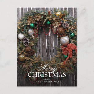 Postal Festiva Navidades del suroeste - Guerra clásica con ornam