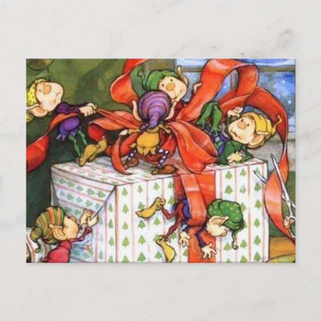Postal Festiva Navidades del Taller Elves (Anverso)