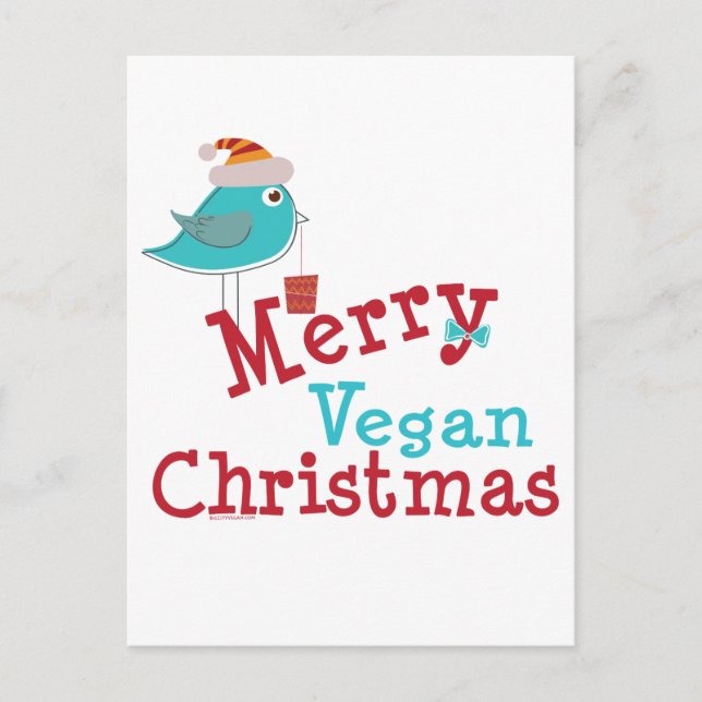 Postal Festiva Navidades del Vegan (Anverso)