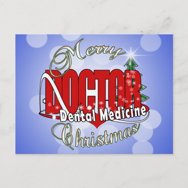 Postal Festiva NAVIDADES Dental Medicine DENTIST (Anverso)